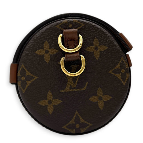 Papillon Trunk Shoulder Bag Brown in Monogram Coated Canvas, Gold hardware