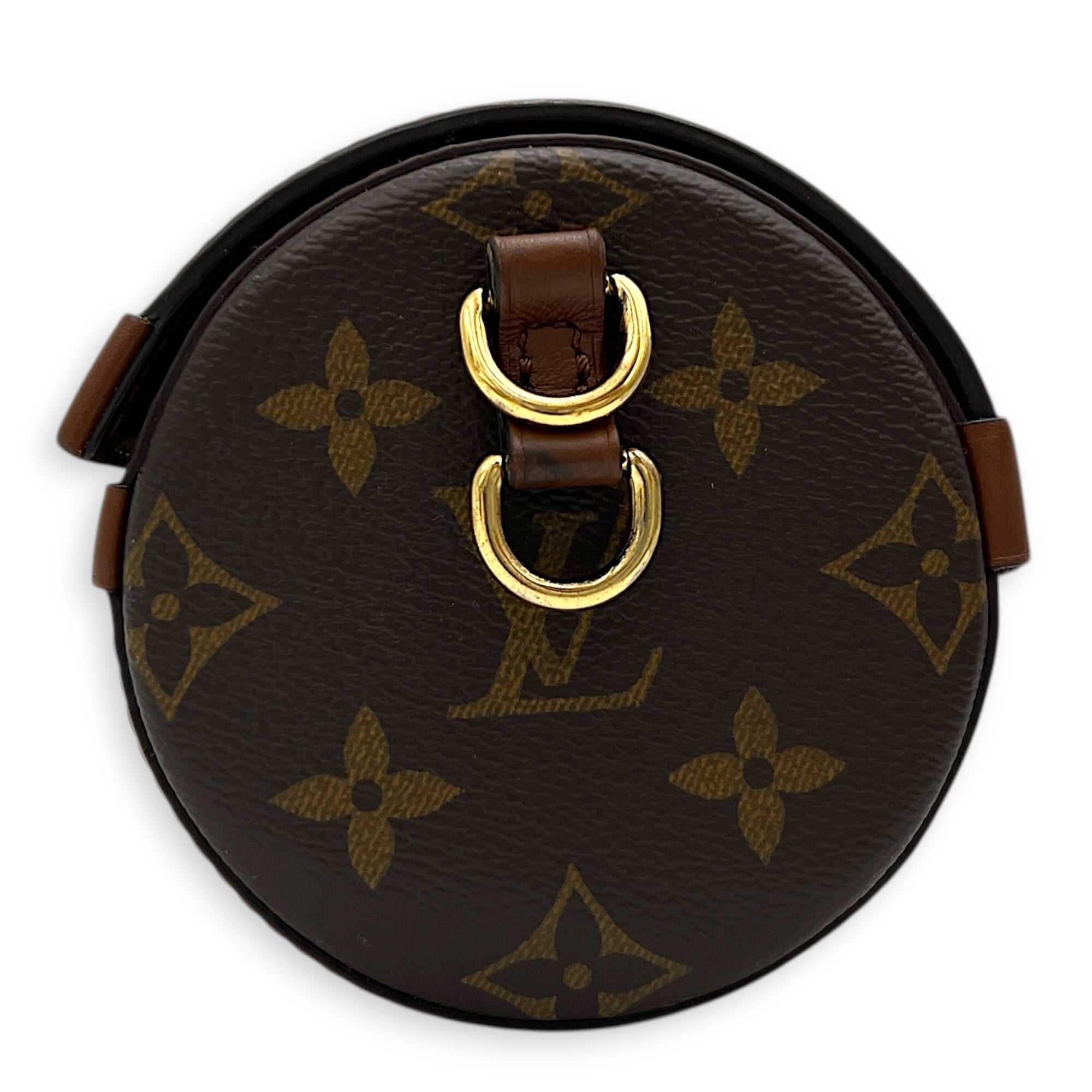 Papillon Trunk Shoulder Bag Brown in Monogram Coated Canvas, Gold hardware