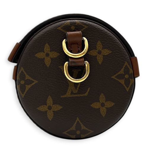 Papillon Trunk Shoulder Bag Brown in Monogram Coated Canvas, Gold hardware