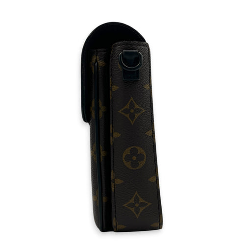 S-lock Vertical Wearable Wallet Others Brown in Coated Canvas, Black hardware