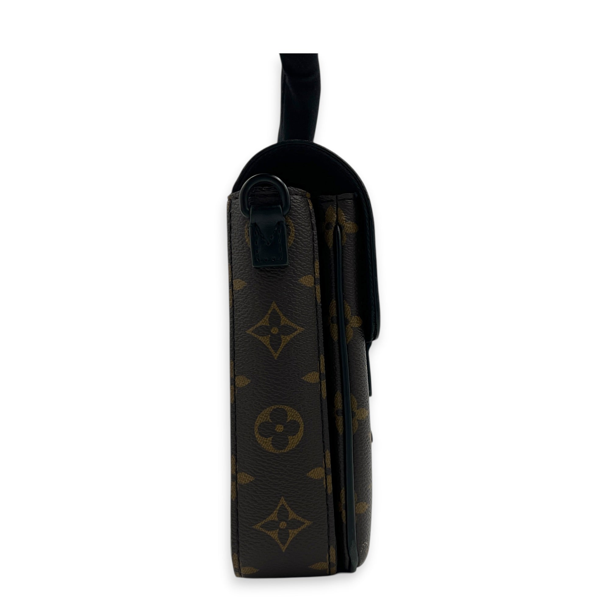 S-lock Vertical Wearable Wallet Others Brown in Coated Canvas, Black hardware