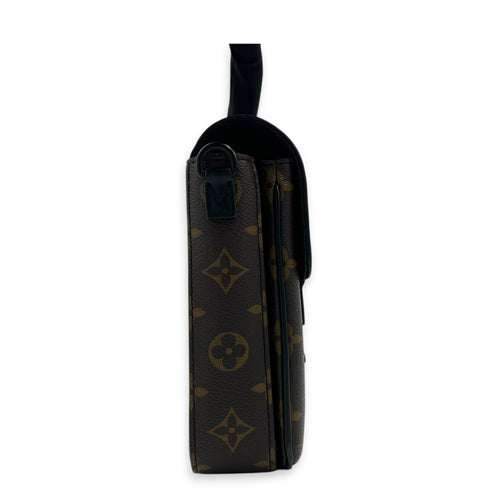 S-lock Vertical Wearable Wallet Others Brown in Coated Canvas, Black hardware