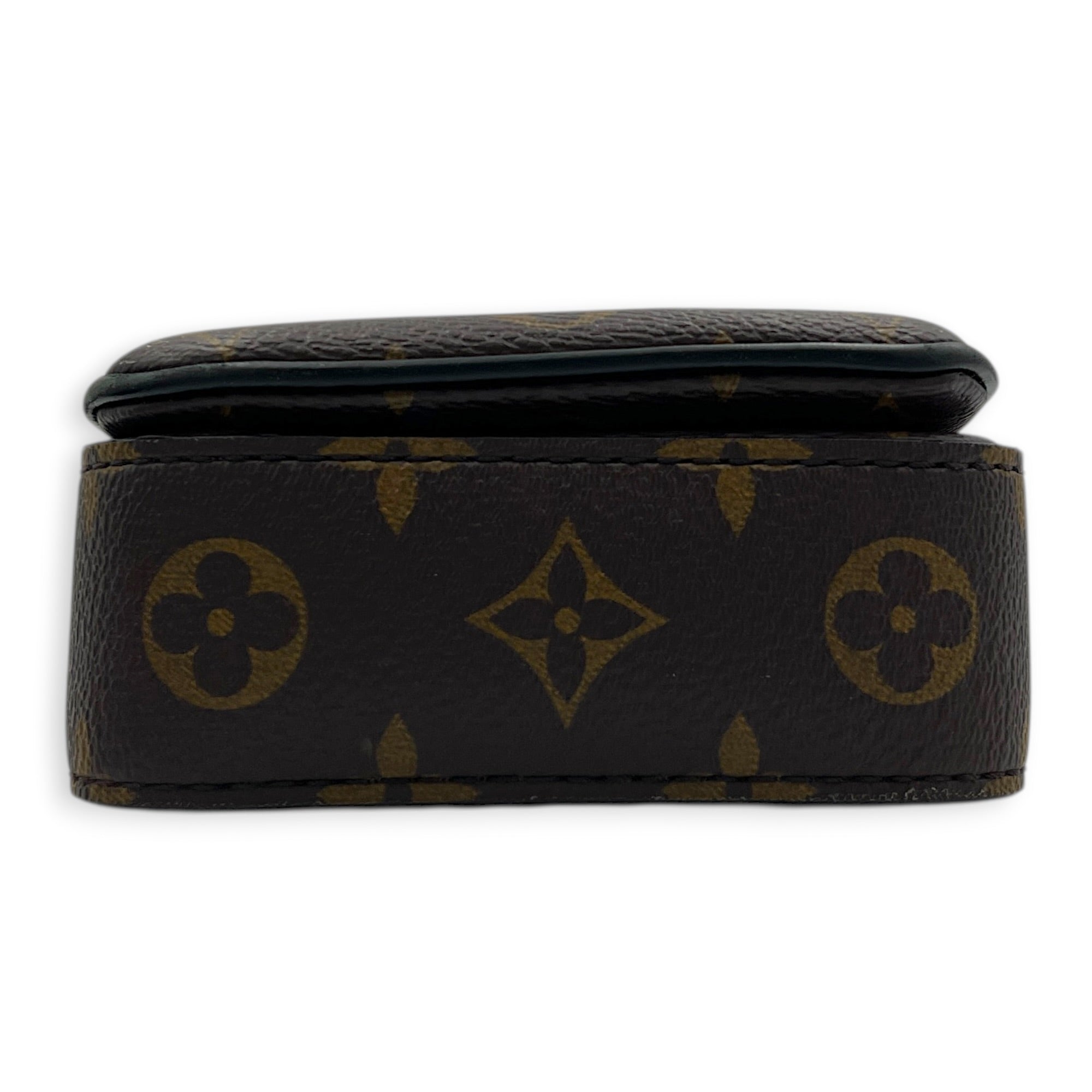 S-lock Vertical Wearable Wallet Others Brown in Coated Canvas, Black hardware