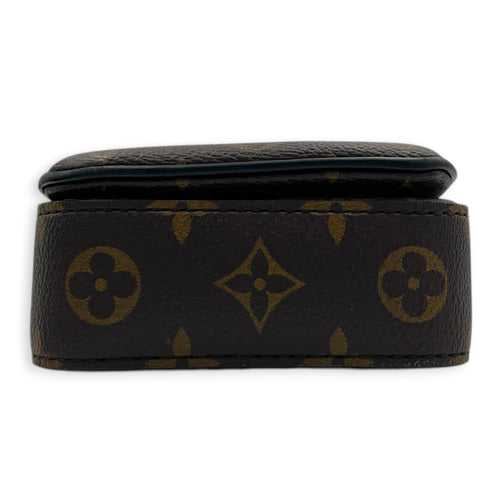 S-lock Vertical Wearable Wallet Others Brown in Coated Canvas, Black hardware