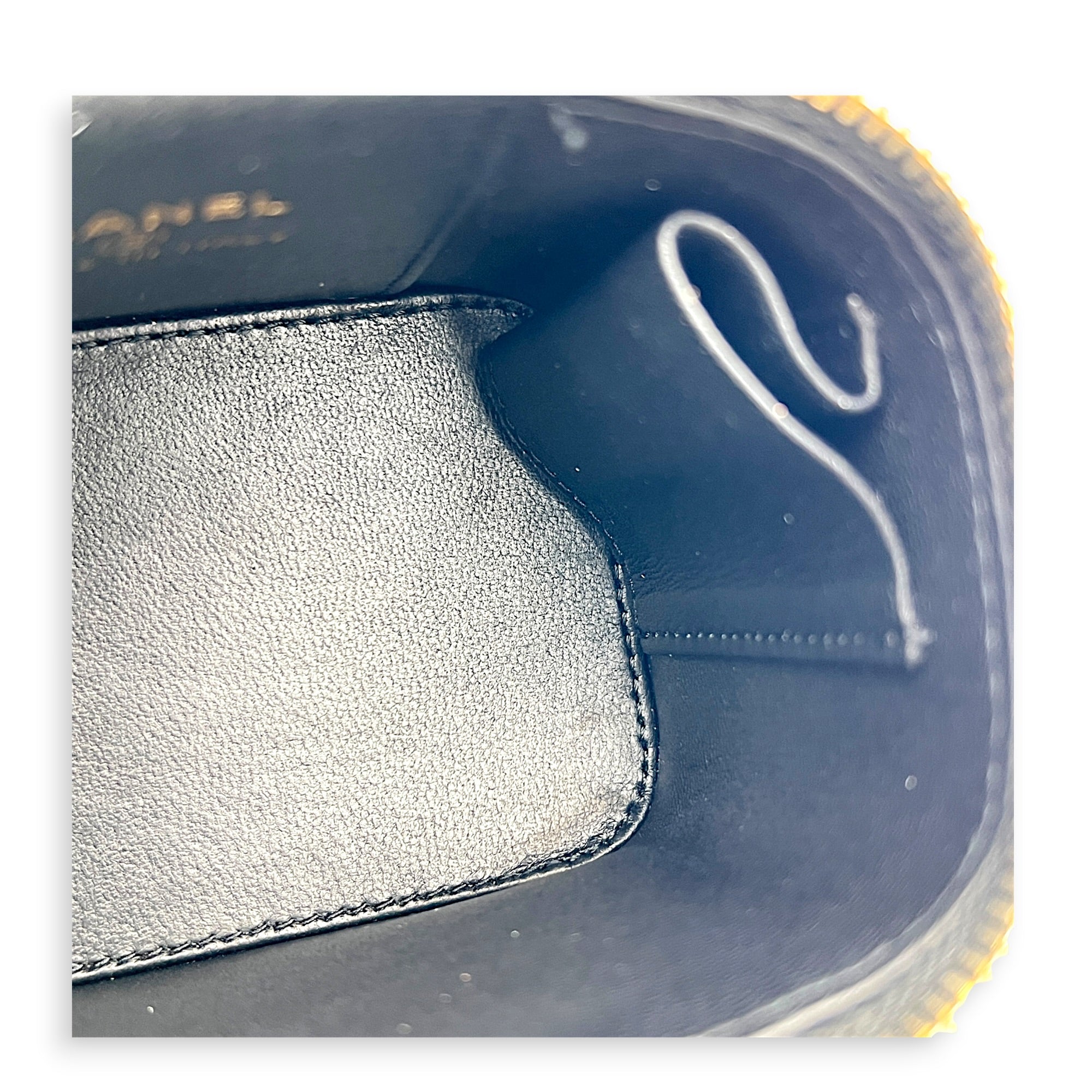 Vanity Case Top Handle Bag Mini Black in Lambskin, Gold hardware
