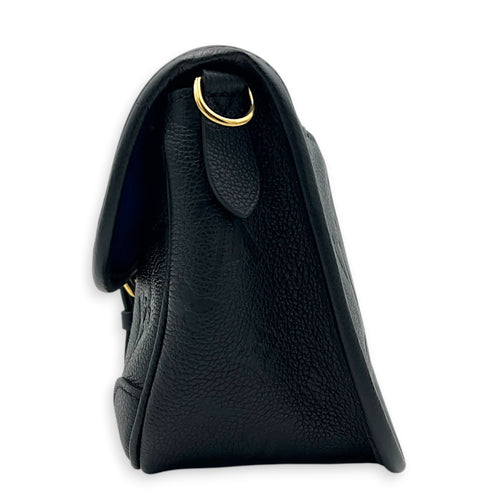 Diane Shoulder Bag Black in Empreinte Leather, Gold hardware