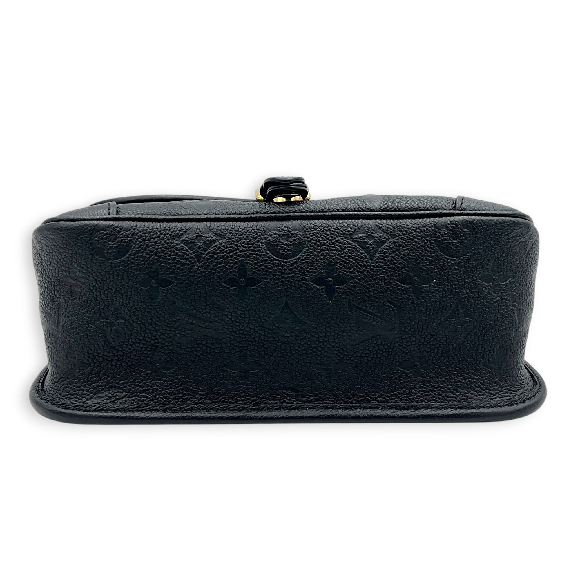 Diane Shoulder Bag Black in Empreinte Leather, Gold hardware