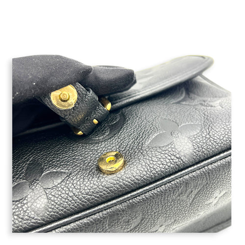 Diane Shoulder Bag Black in Empreinte Leather, Gold hardware
