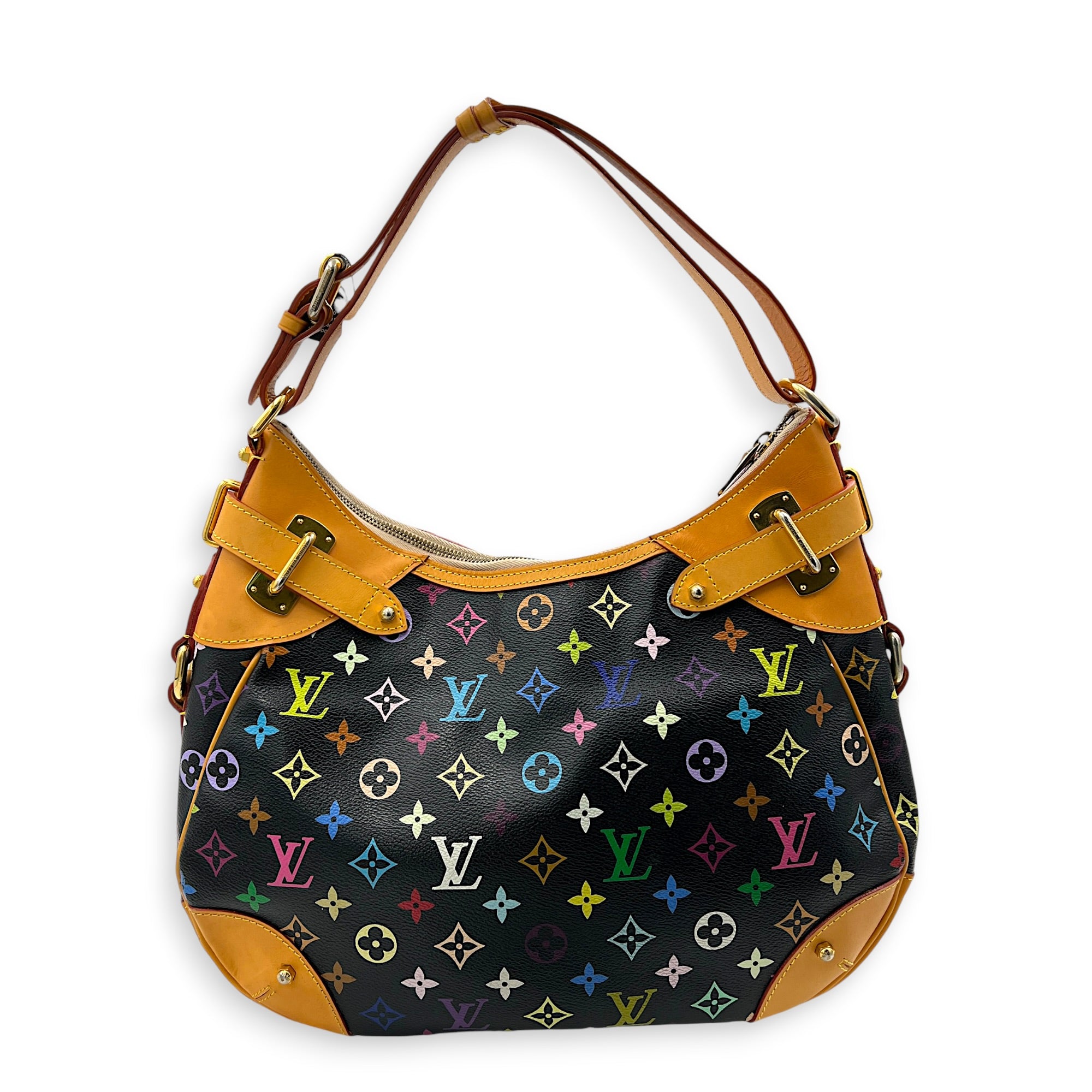Greta Shoulder Bag x Murakami in Monogram Coated Canvas, Gold hardware