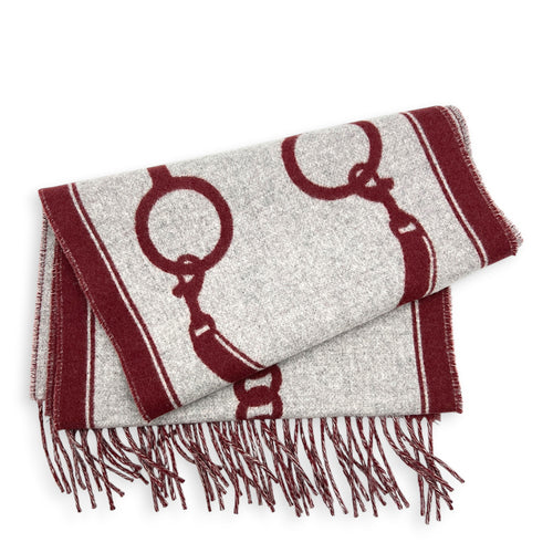Casaque Mors Gris Clair Chine/Rouge H in Cashmere