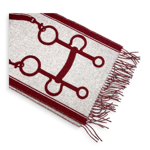 Casaque Mors Gris Clair Chine/Rouge H in Cashmere