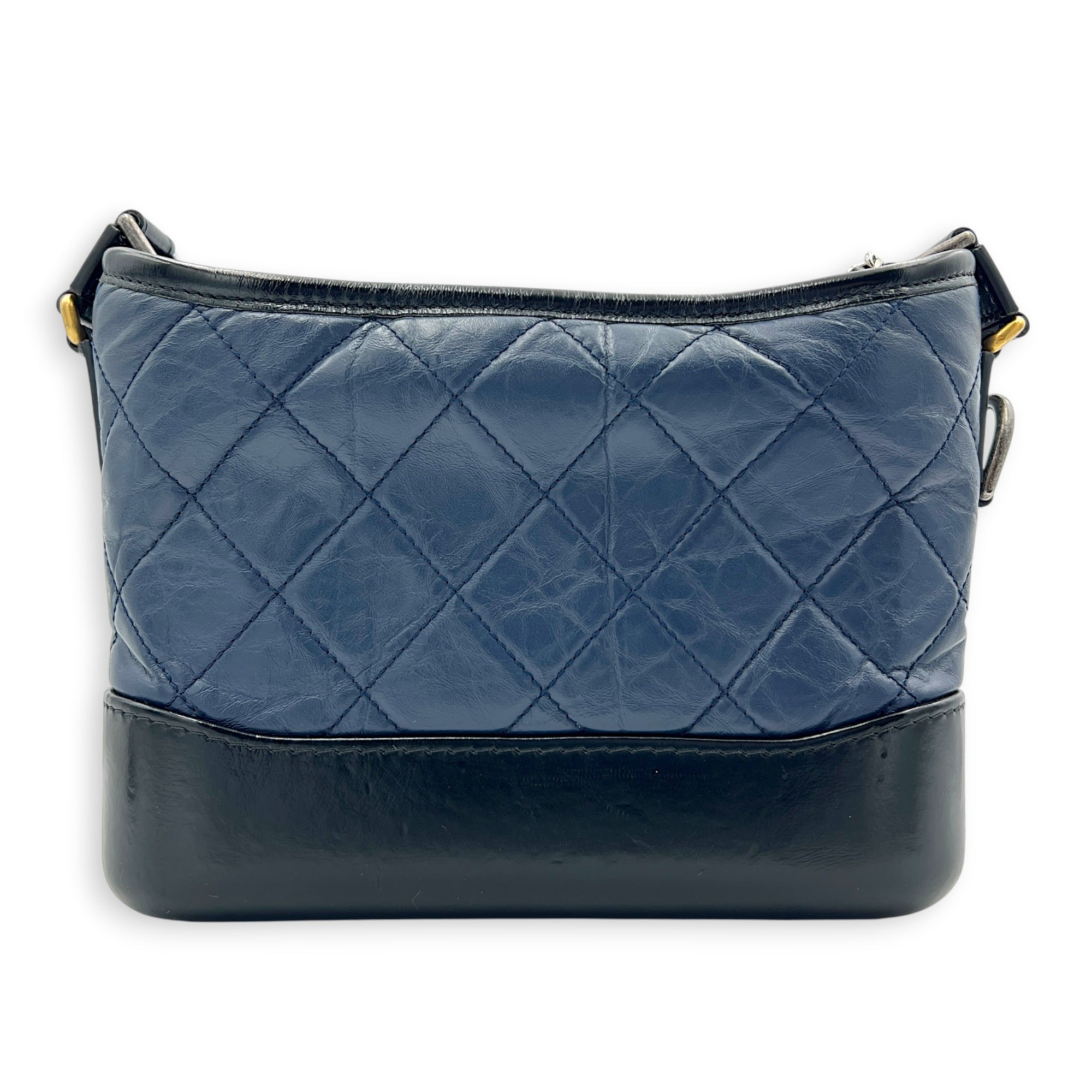 Gabrielle Crossbody Bag Small Blue in Calfskin, Mixed hardware