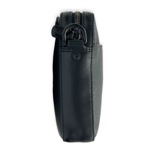 Monogram Shadow Duo Black Messenger in Calfskin, Ruthenium hardware