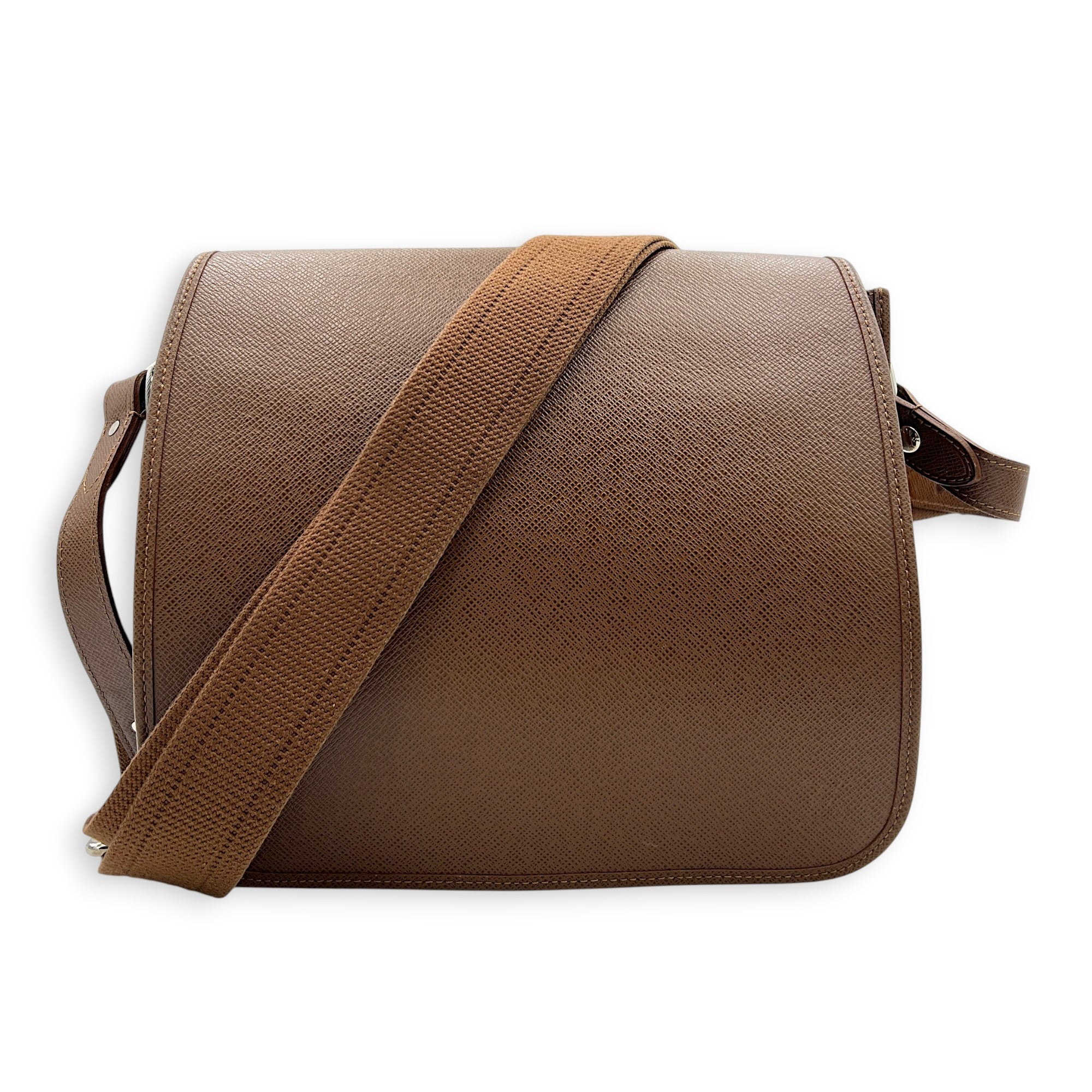Andrei Taiga Shoulder Bag in Calfskin, Silver hardware
