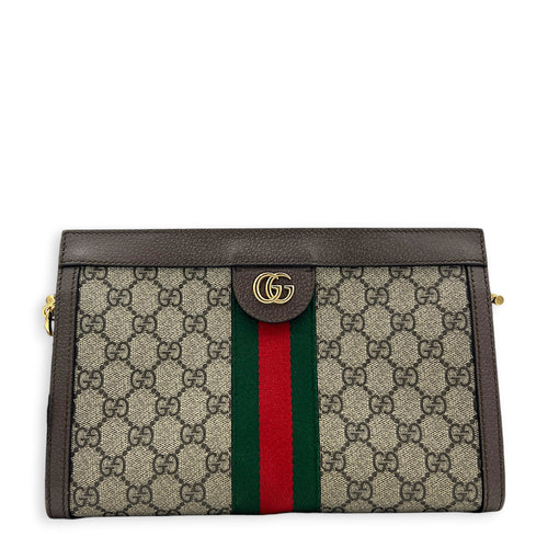GG Ophidia Crossbody Bag in Coated Canvas, Gold hardware