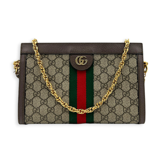 GG Ophidia Crossbody Bag in Coated Canvas, Gold hardware