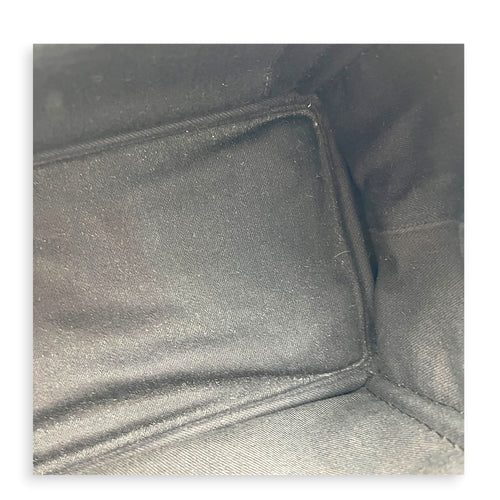 Canapa Top Handle Bag Black in Canvas, Silver hardware