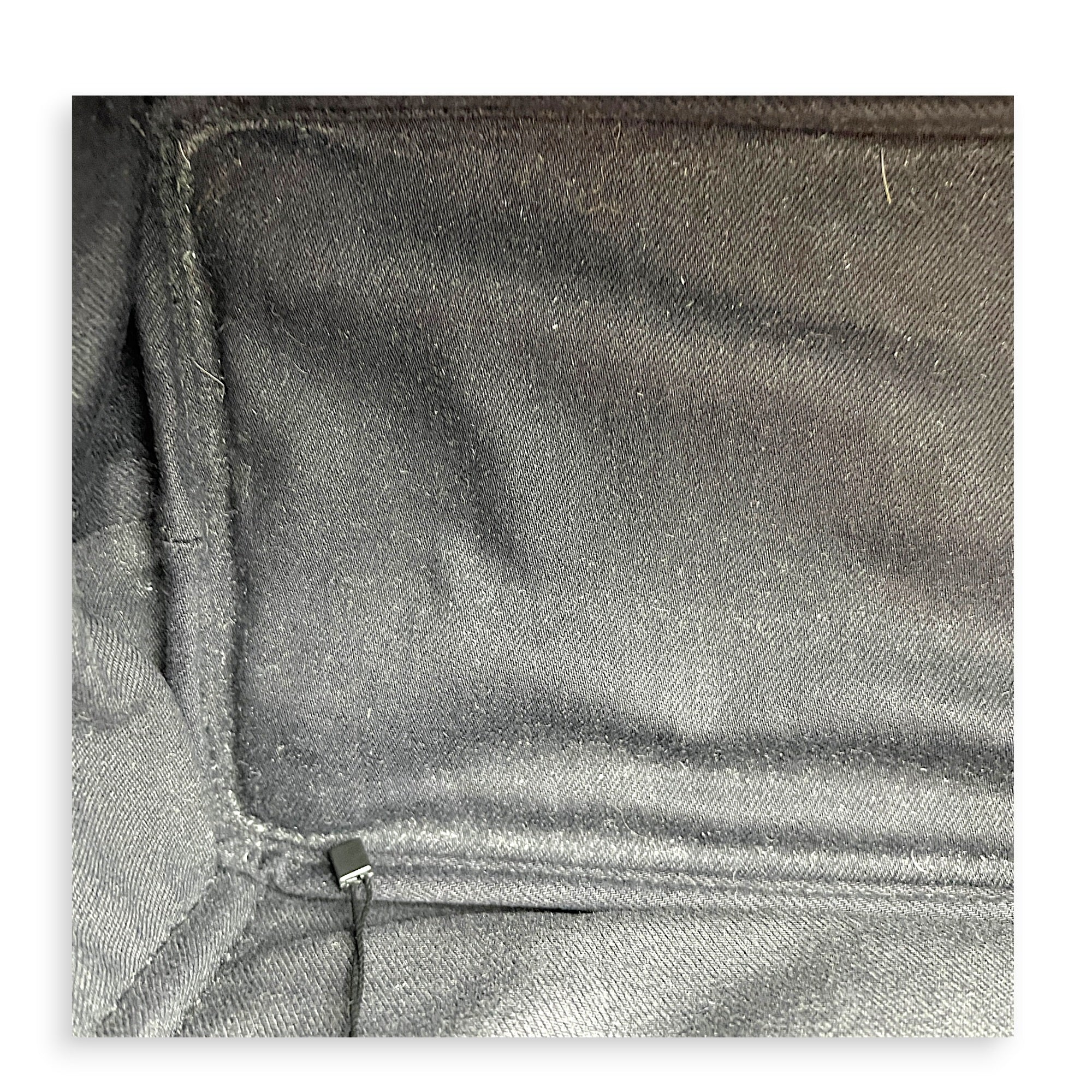 Canapa Top Handle Bag Black in Canvas, Silver hardware