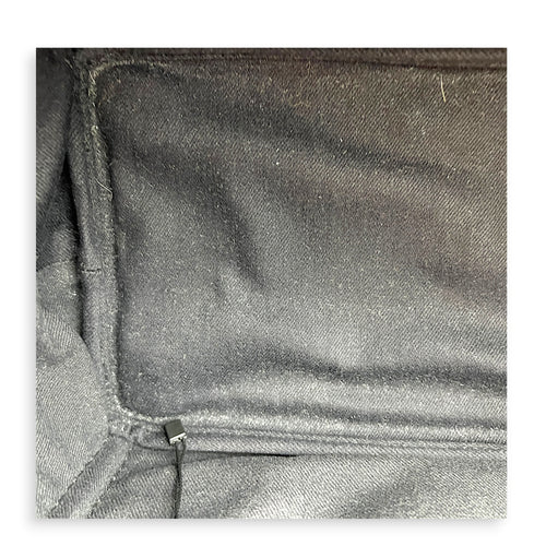 Canapa Top Handle Bag Black in Canvas, Silver hardware
