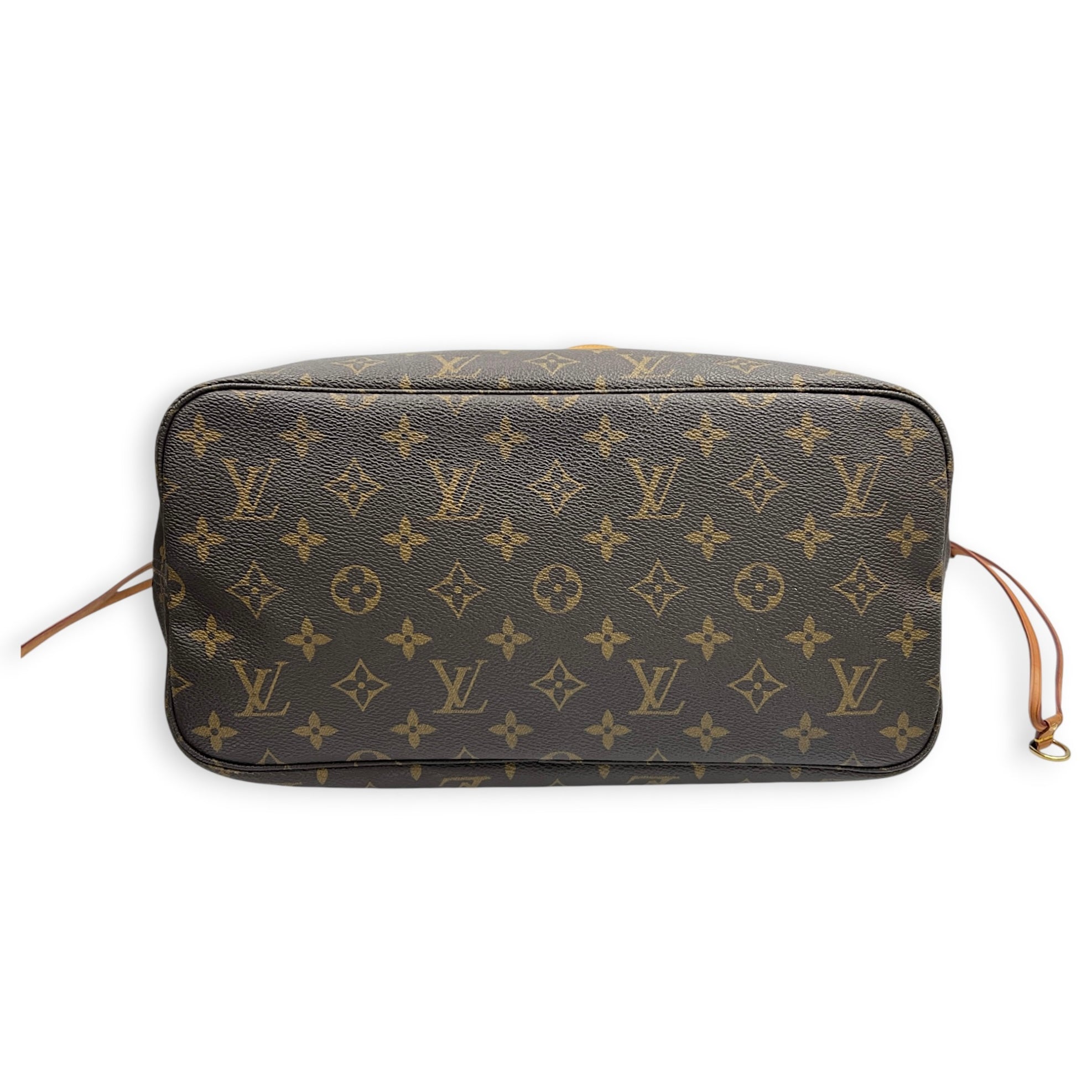 Neverfull Tote Bag Brown in Monogram Coated Canvas, Gold hardware