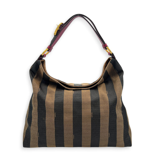 Vintage Logo Shoulder Bag Brown in Canvas, Gold hardware