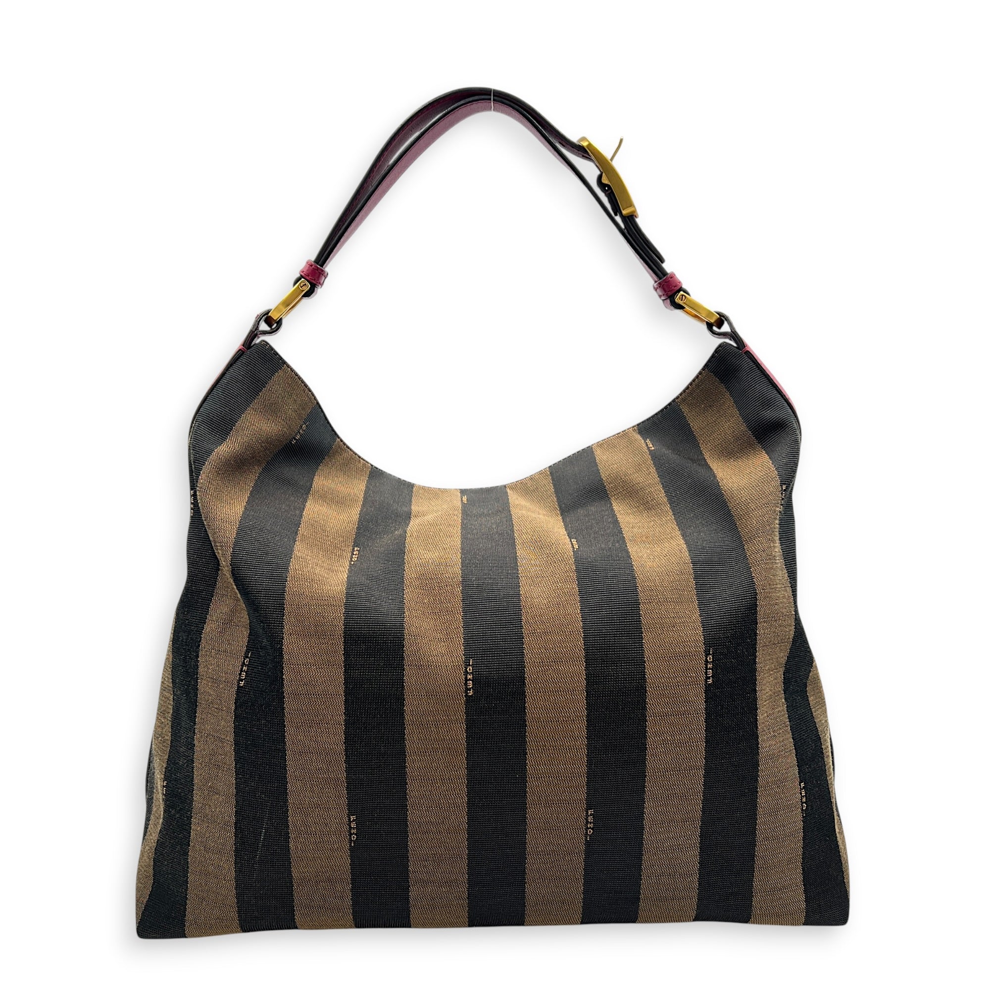 Vintage Logo Shoulder Bag Brown in Canvas, Gold hardware