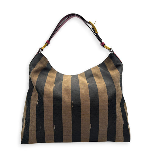 Vintage Logo Shoulder Bag Brown in Canvas, Gold hardware