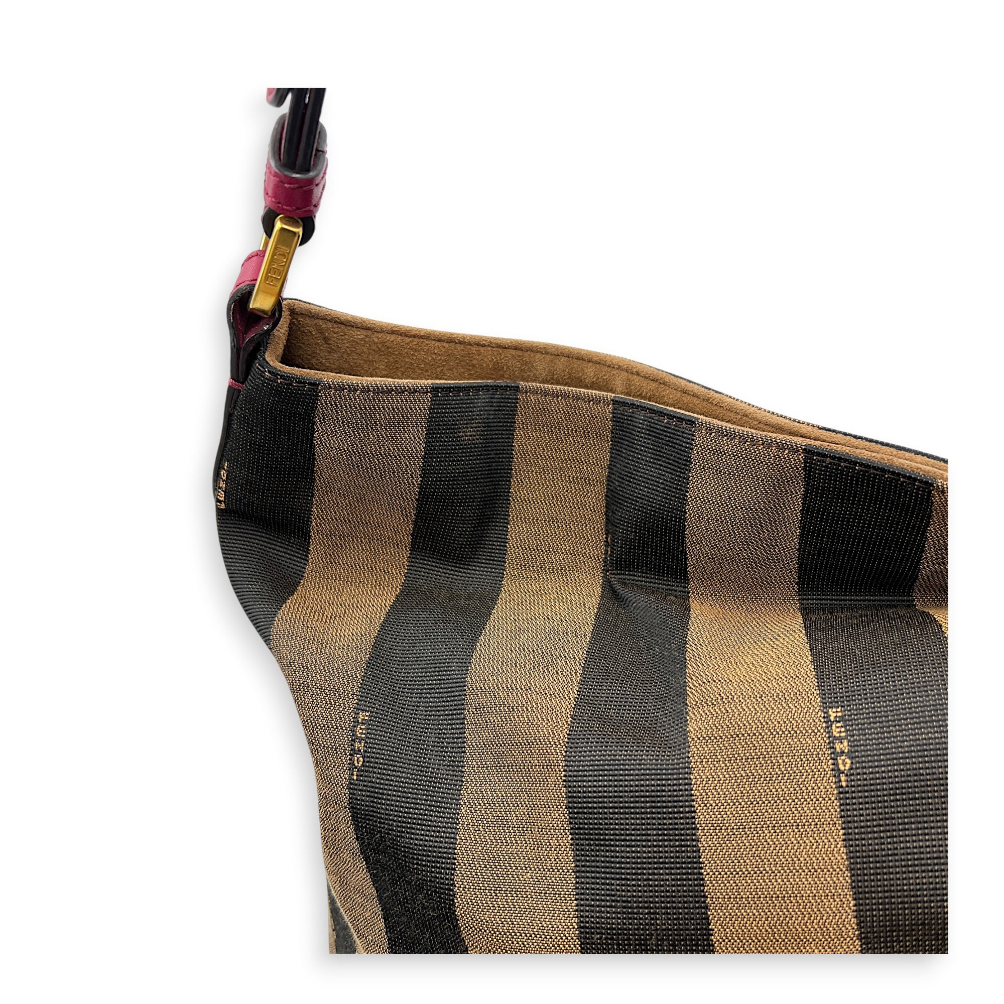 Vintage Logo Shoulder Bag Brown in Canvas, Gold hardware