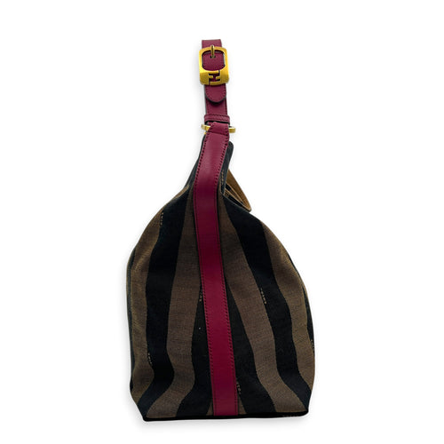 Vintage Logo Shoulder Bag Brown in Canvas, Gold hardware