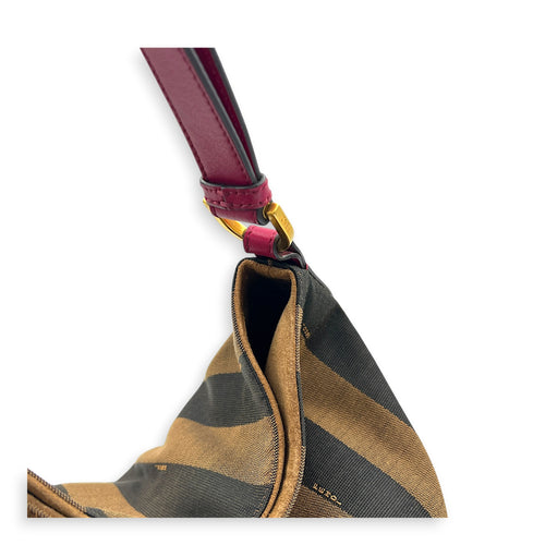 Vintage Logo Shoulder Bag Brown in Canvas, Gold hardware