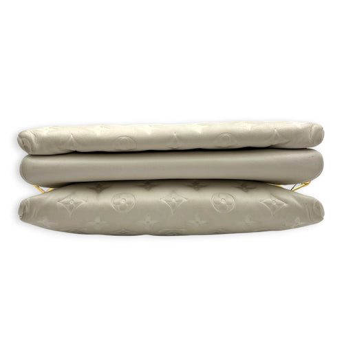 Coussin Shoulder Bag White in Lambskin, Gold hardware