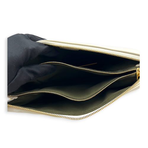 Coussin Shoulder Bag White in Lambskin, Gold hardware