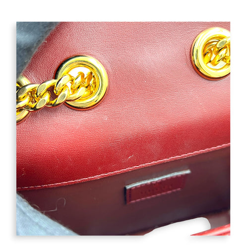 Interlocking G Deco Shoulder Bag in Lambskin, Gold hardware