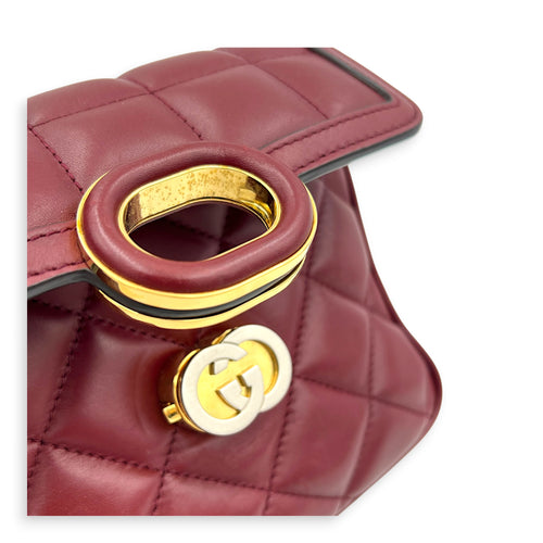 Interlocking G Deco Shoulder Bag in Lambskin, Gold hardware