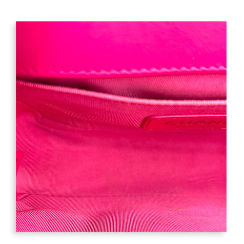 Boy Shoulder Bag Small Pink in Lambskin, Gold hardware