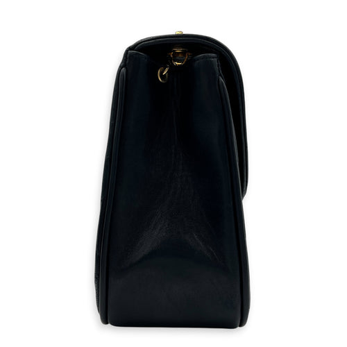Vintage CC Crossbody Bag Dark Blue (retouched) in Lambskin, Gold hardware