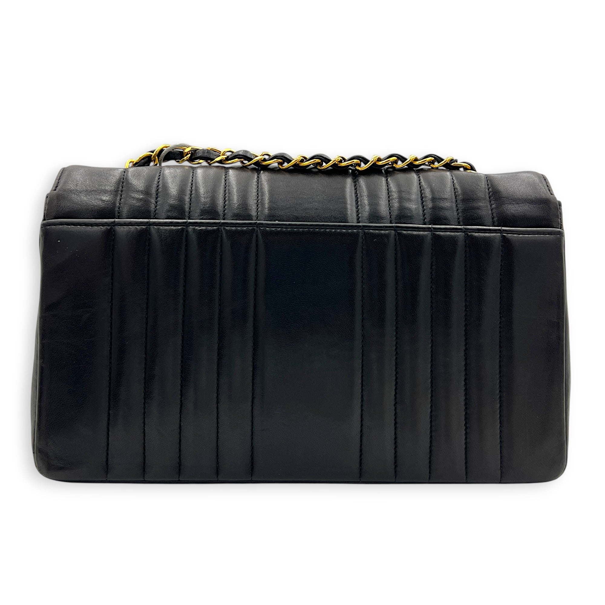 Vintage CC Medium Mademoiselle Shoulder Bag in Lambskin, Gold hardware