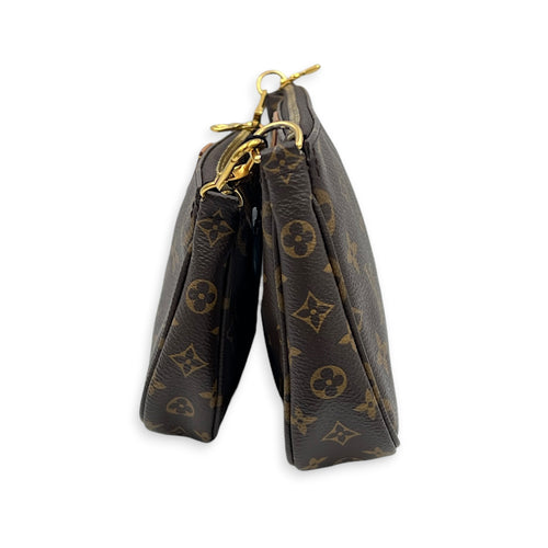 Multi-Pochette Accessoires Crossbody Bag Brown in Monogram Coated Canvas, Gold hardware