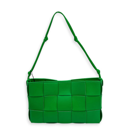 Cassette Shoulder Bag Green in Calfskin