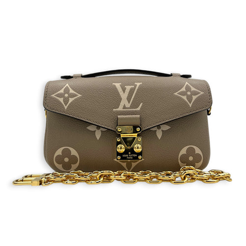 Metis East West Top Handle Bag in Empreinte Leather, Gold hardware