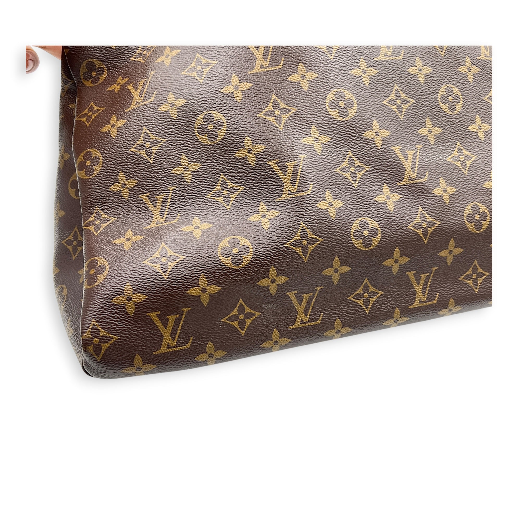 Artsy Top Handle Bag Brown in Coated Canvas, Gold hardware