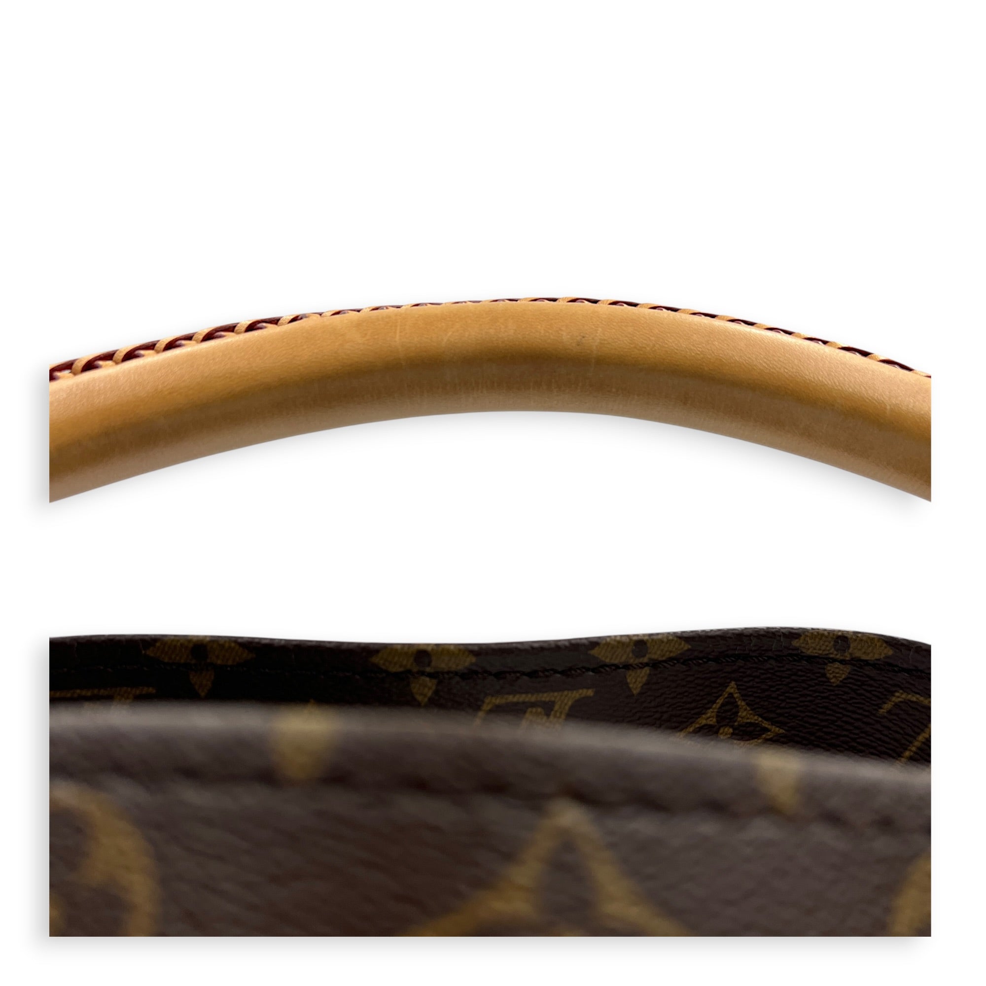 Artsy Top Handle Bag Brown in Coated Canvas, Gold hardware
