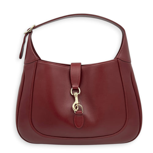 Jackie 1961 Large Red Shoulder Bag in Calfskin, Gold hardware