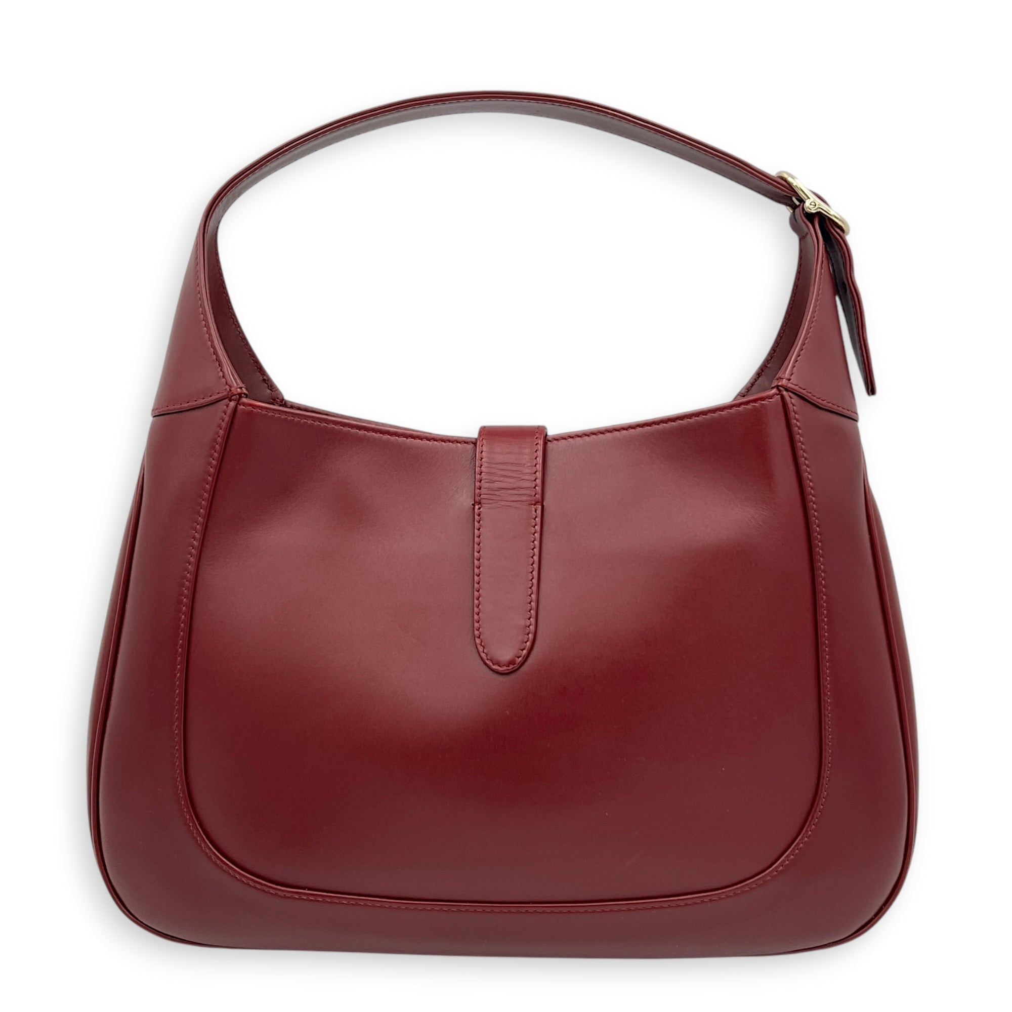 Jackie 1961 Large Red Shoulder Bag in Calfskin, Gold hardware