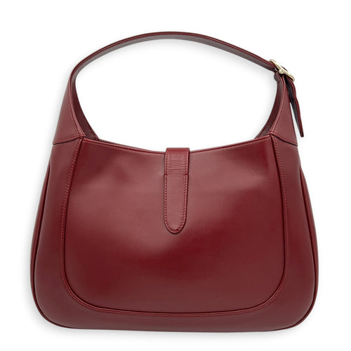 Jackie 1961 Large Red Shoulder Bag in Calfskin, Gold hardware