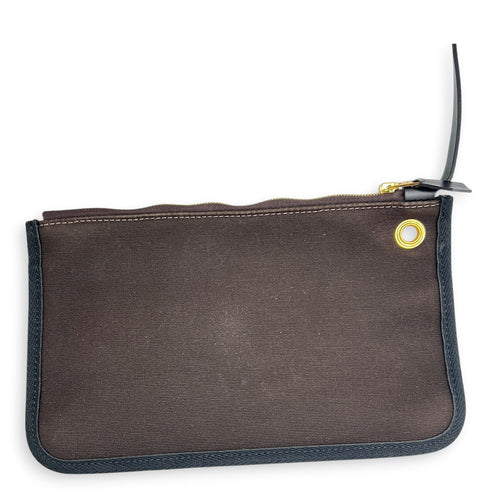 Herbag 31 Ebene/Noir Top Handle Bag in Canvas, Gold hardware