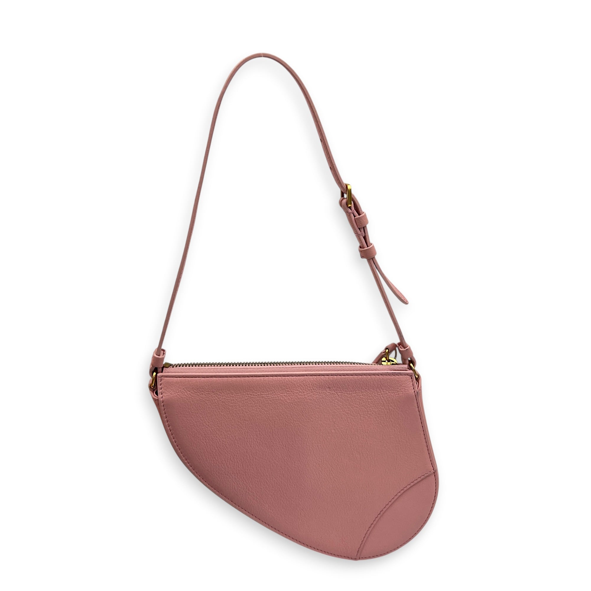 Saddle Mini Rodeo Top Handle Bag in Goat Leather, Gold hardware