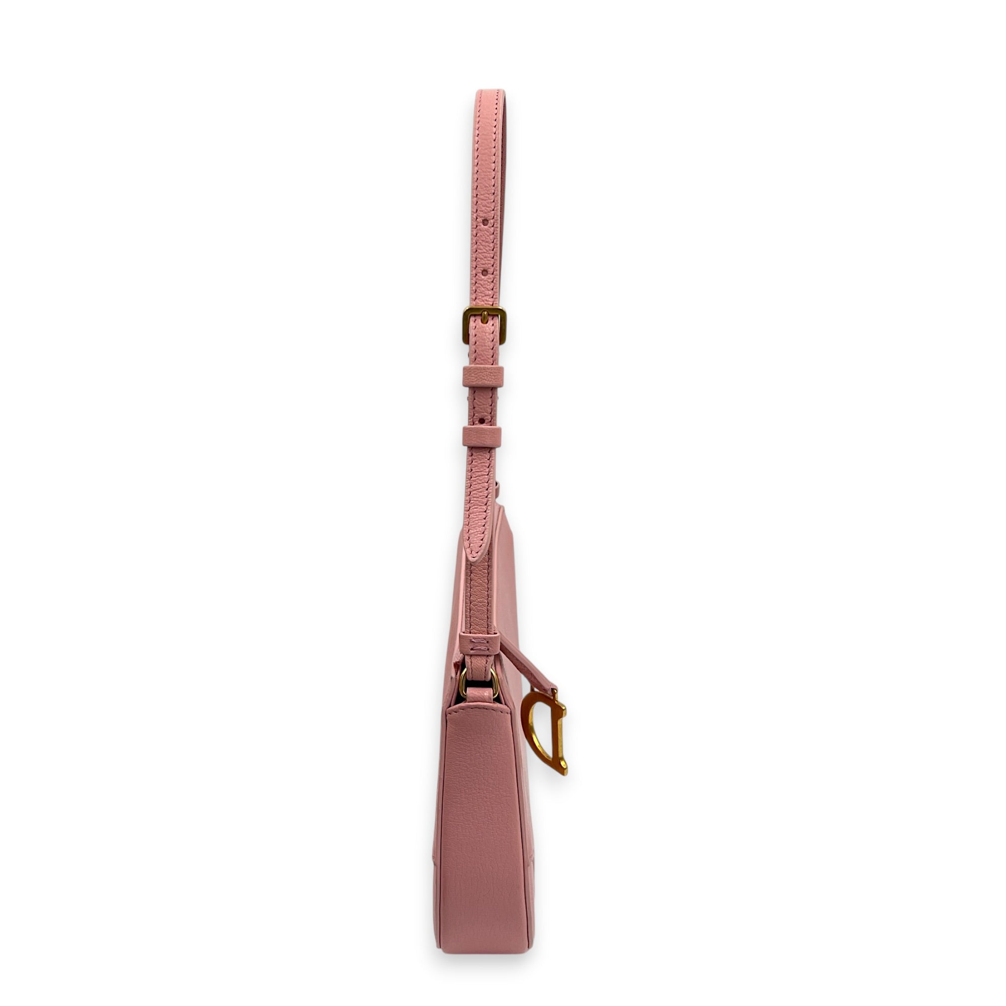 Saddle Mini Rodeo Top Handle Bag in Goat Leather, Gold hardware