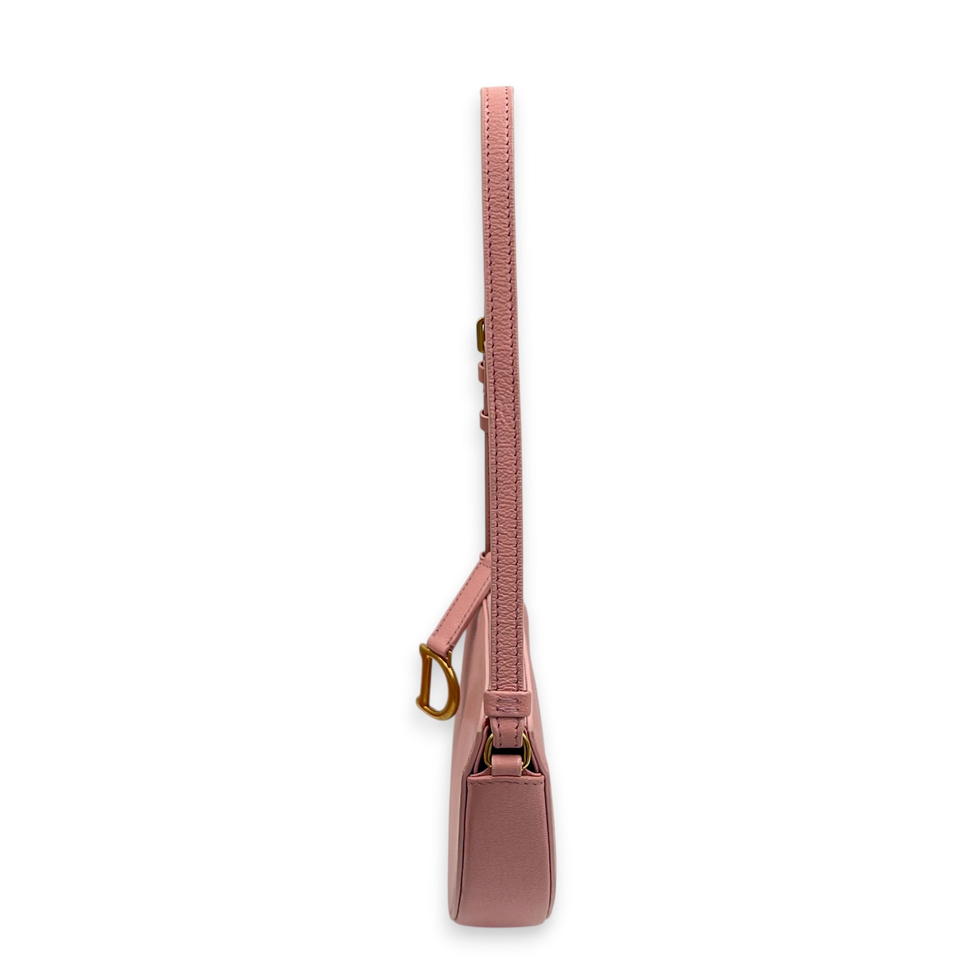 Saddle Mini Rodeo Top Handle Bag in Goat Leather, Gold hardware