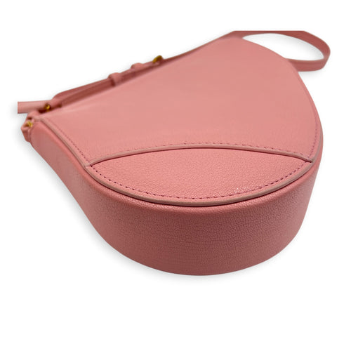 Saddle Mini Rodeo Top Handle Bag in Goat Leather, Gold hardware